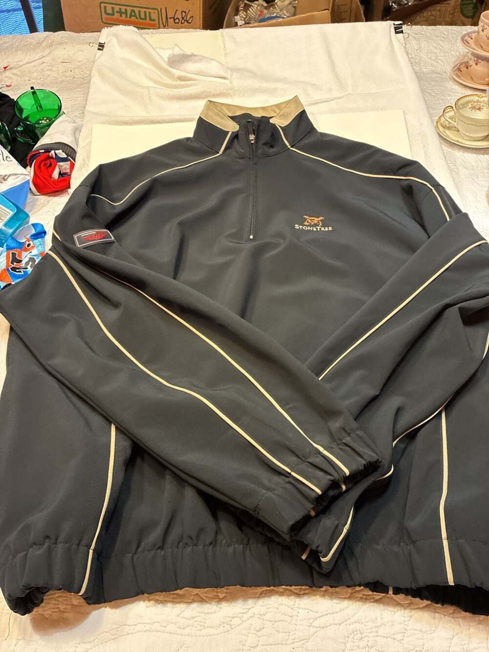 Straight Down Performance StoneTree Golf 1/4 Zip Pullover Jacket